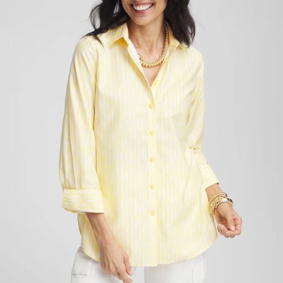 No Iron Golden Striped Shirt - Picture 1 of 5
